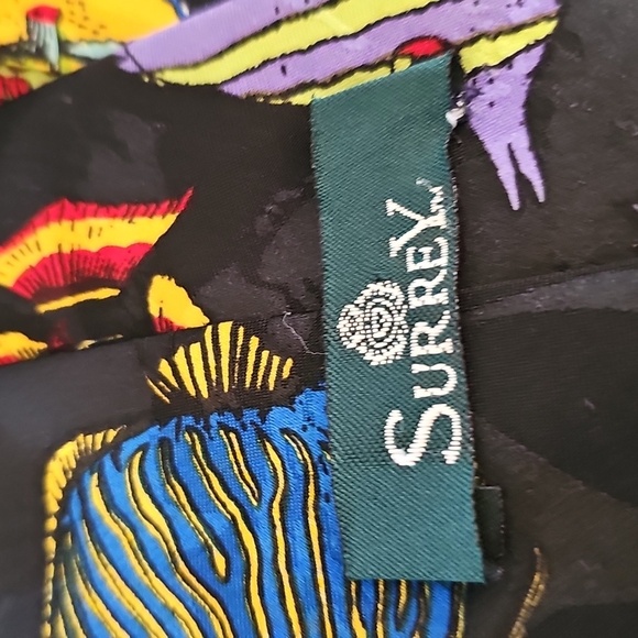 Colorful Fish Pattern Necktie By Surrey. 100% Polyester. - Picture 5 of 5
